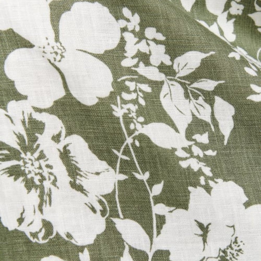 NWOT Reformation Baela Linen Dress in Willow Green White Floral Midi - Picture 7 of 7